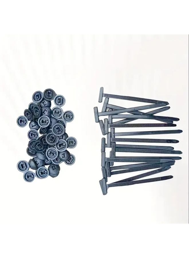 100pcs Black Cable Tie Buckles 5mm x 90 Heavy Duty Fasteners with Locking Mechanism - Image 3