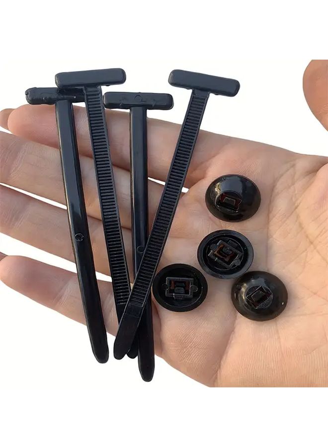 100pcs Black Cable Tie Buckles 5mm x 90 Heavy Duty Fasteners with Locking Mechanism - Image 5