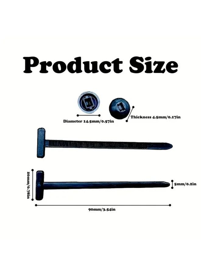 100pcs Black Cable Tie Buckles 5mm x 90 Heavy Duty Fasteners with Locking Mechanism - Image 4