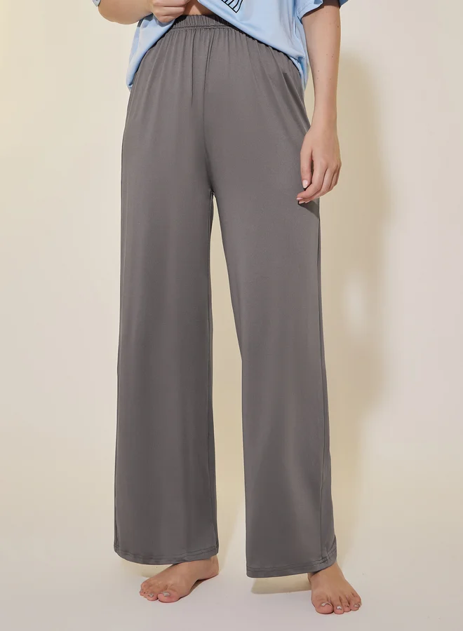 Take Two Take Two Graphic Print Oversize T-shirt and Pant Pajama Set
