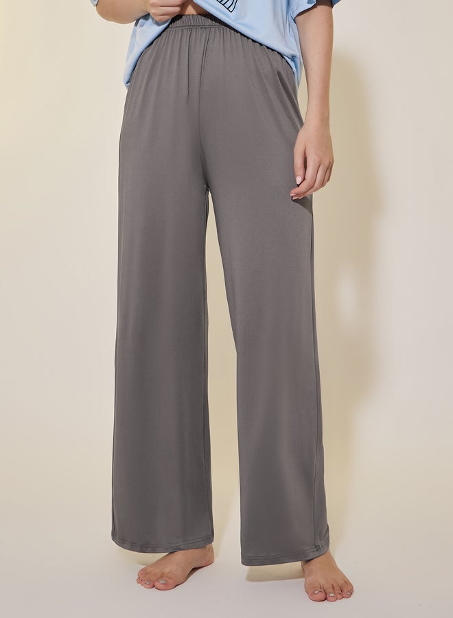 Take Two Take Two Graphic Print Oversize T-shirt and Pant Pajama Set - Image 5