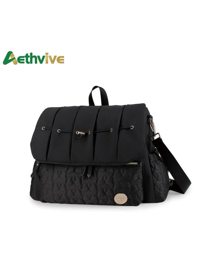 أيث الحيوية حقيبة الظهر لحفاضات Aethvive - حقيبة الظهر ذات القدرة الكبيرة والقابلة للتحويل • حقيبة الطفل المقاومة للماء للأمهات والبنات - Image 4