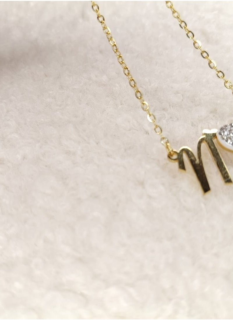 Generic Stainless Steel Accessory Necklace with Letter N 