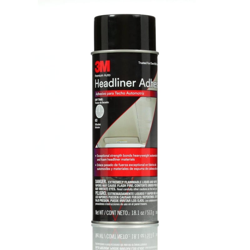 3M Headliner & Fabric Adhesive, 18.1 oz., Exceptional Strength Bonds Heavyweight Automotive Fabrics to Metal Surfaces, For Bonding Headlines, Carpet, Foam and Others, Quick & Easy Application (38808) - Image 1