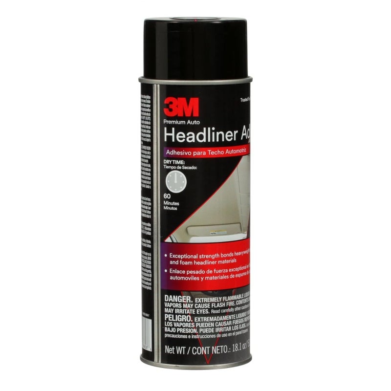 3M Headliner & Fabric Adhesive, 18.1 oz., Exceptional Strength Bonds Heavyweight Automotive Fabrics to Metal Surfaces, For Bonding Headlines, Carpet, Foam and Others, Quick & Easy Application (38808) - Image 2