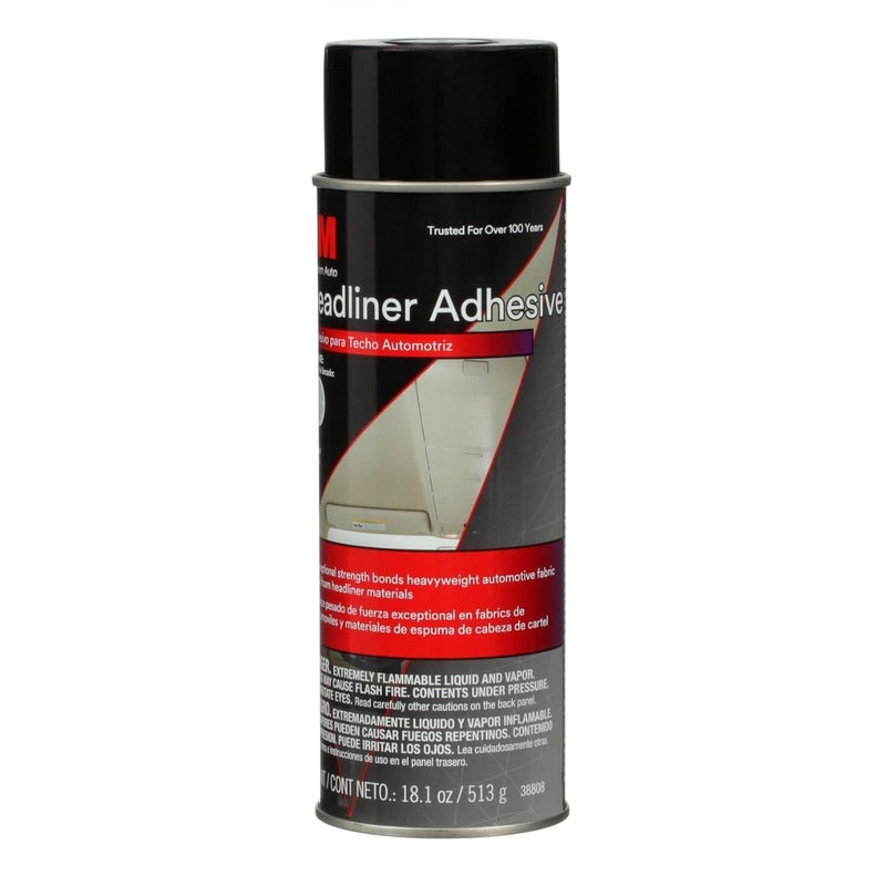 3M Headliner & Fabric Adhesive, 18.1 oz., Exceptional Strength Bonds Heavyweight Automotive Fabrics to Metal Surfaces, For Bonding Headlines, Carpet, Foam and Others, Quick & Easy Application (38808) - Image 3