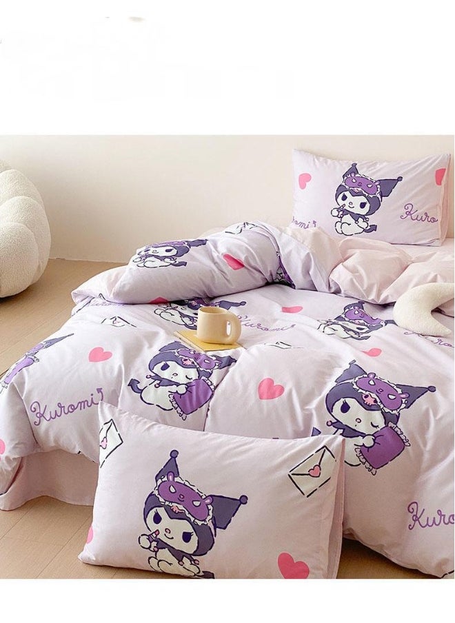 Generic 4-Piece Kuromi Cotton Comfortable Set Fitted Sheet Set Children'S Day Gift Birthday Gift  - Image 4