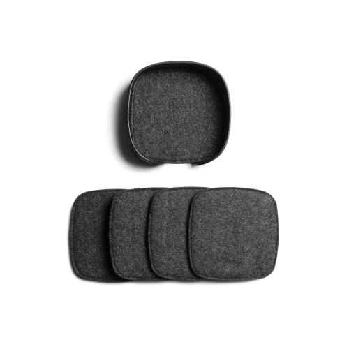 DailyObjects Felt Desk Trio Bundle with Desk Mat|Coaster|Orb Mouse Pad - Limited Edition - Black - Image 3