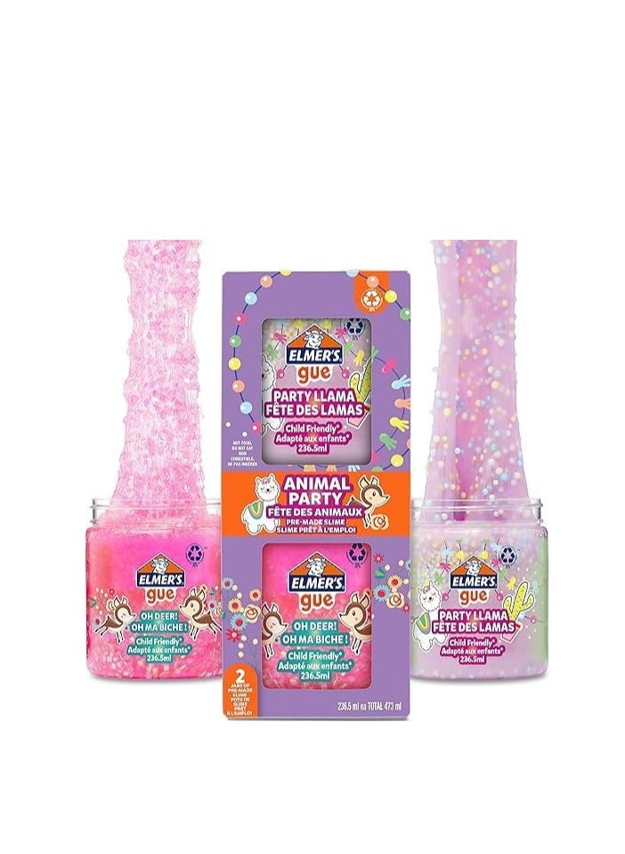 Elmers Elmer's Ready Slime Party Animals 236ML x 2Box - Image 2