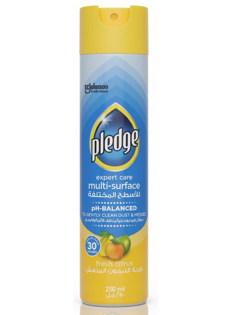Pledge Clean It Fresh Citrus Multisurface Cleaner Gently Cleans With No Streaks Or Residue 250 ML