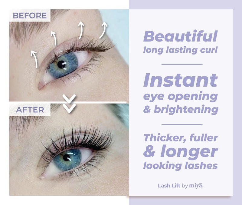 MIYA LASH 2 in 1 Lash Lift & Brow Lamination Kit | Instant Fuller Eyebrows, Eyelashes | Salon Result lasts 8 weeks | Professional LVL, Perm, Laminate with Silicone Shields, Lash Picks - Image 4