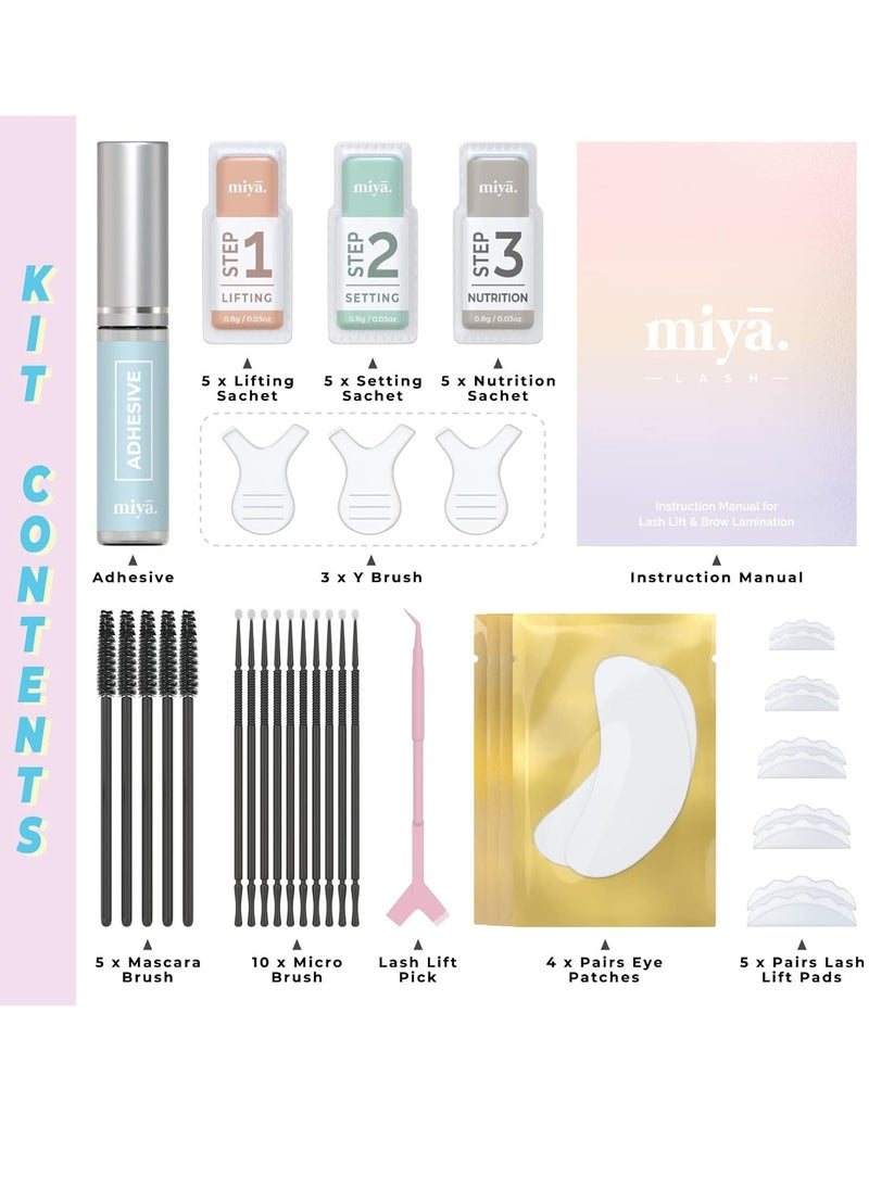 MIYA LASH 2 in 1 Lash Lift & Brow Lamination Kit | Instant Fuller Eyebrows, Eyelashes | Salon Result lasts 8 weeks | Professional LVL, Perm, Laminate with Silicone Shields, Lash Picks  - Image 2