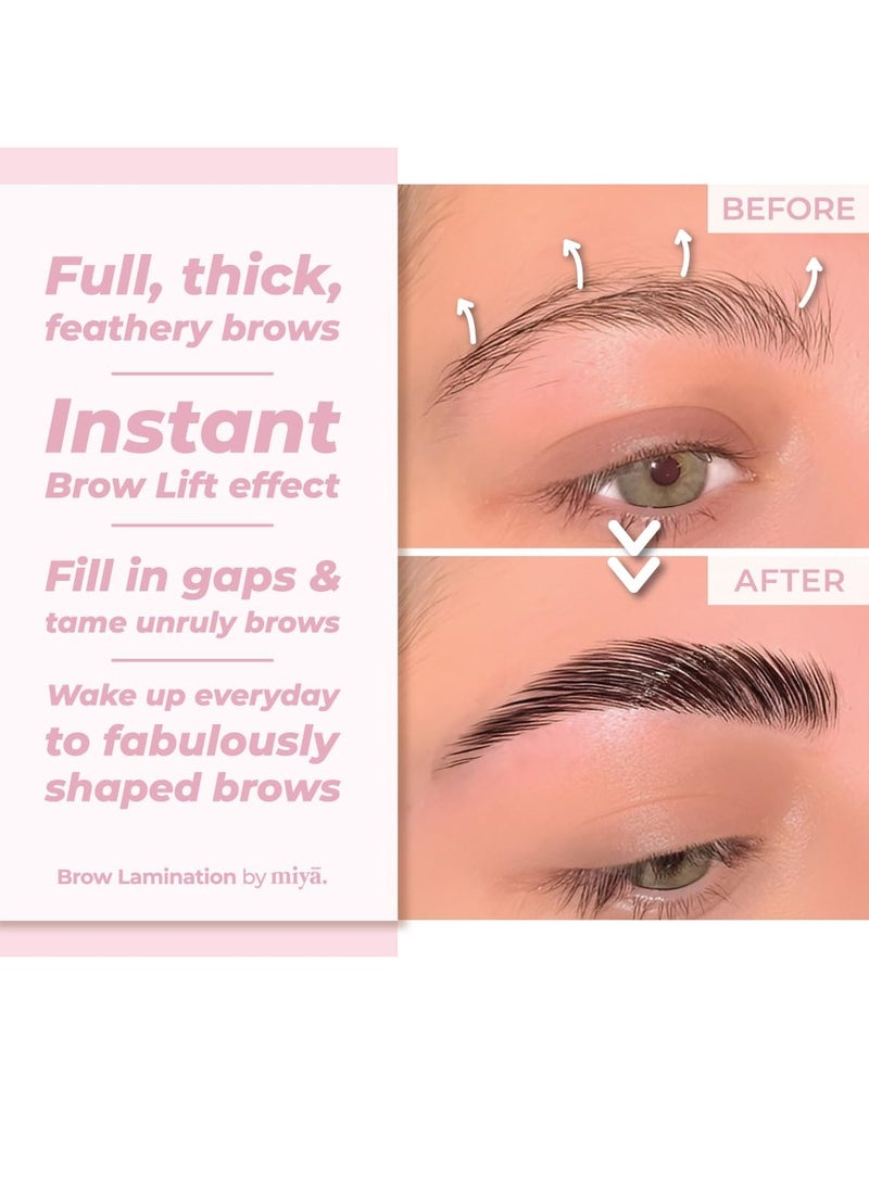 MIYA LASH 2 in 1 Lash Lift & Brow Lamination Kit | Instant Fuller Eyebrows, Eyelashes | Salon Result lasts 8 weeks | Professional LVL, Perm, Laminate with Silicone Shields, Lash Picks  - Image 3
