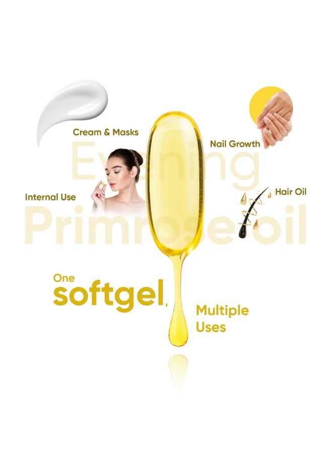 زيت زهرة الربيع المسائية 1000 ملغ – 180 كبسولة جيلاتينية، صنع في المملكة المتحدة – يدعم التوازن الهرموني وصحة البشرة ويساعد على تخفيف أعراض متلازمة ما قبل الحيض (PMS) - Image 4