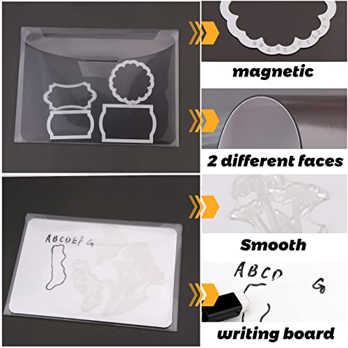 UNIMEIX 24 Pcs Magnetic Sheets for Die Storage Stamp and Die Storage Pockets Die Cut Storage for Card Making (12 Pcs Sheets+ 12 Pcs Bags, 0.8 mm Thickness - Image 2
