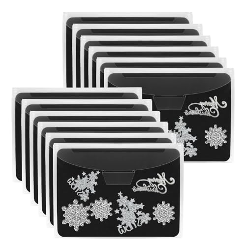 UNIMEIX 24 Pcs Magnetic Sheets for Die Storage Stamp and Die Storage Pockets Die Cut Storage for Card Making (12 Pcs Sheets+ 12 Pcs Bags, 0.8 mm Thickness - Image 1