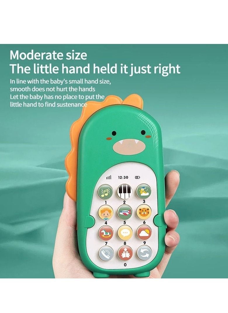 UKR UKR Educational Mobile Toy Phone – Pink Musical Dinosaur Telephone for Kids | Interactive Pretend Play with Animals, Numbers, Stories, Sounds & Melodies | Learning Toy for Toddlers & Preschoolers  - Image 2