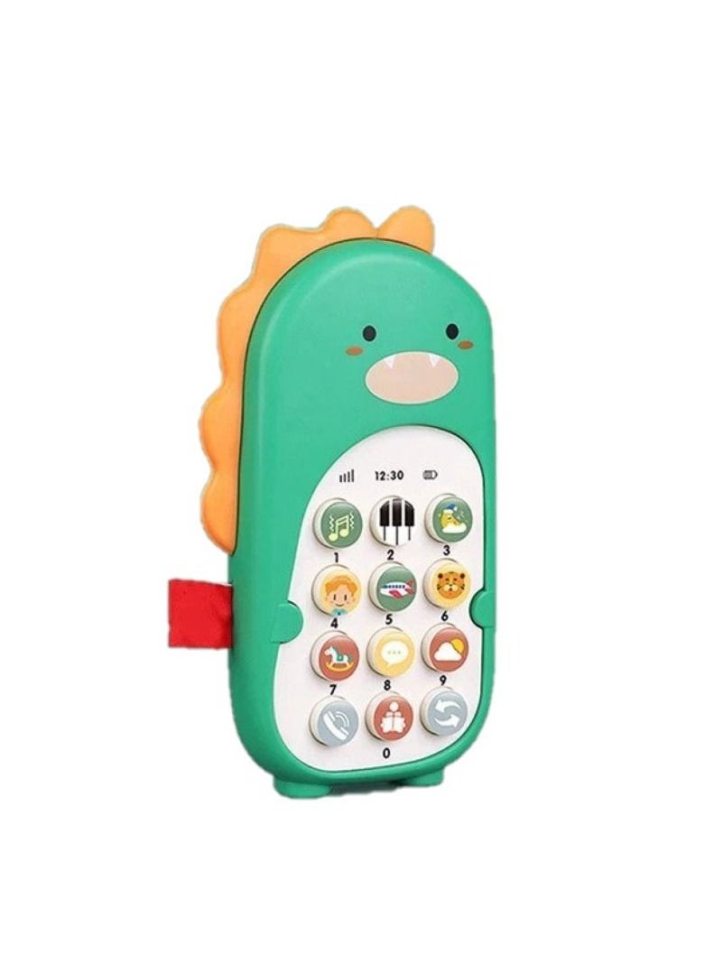 UKR UKR Educational Mobile Toy Phone – Pink Musical Dinosaur Telephone for Kids | Interactive Pretend Play with Animals, Numbers, Stories, Sounds & Melodies | Learning Toy for Toddlers & Preschoolers  - Image 1