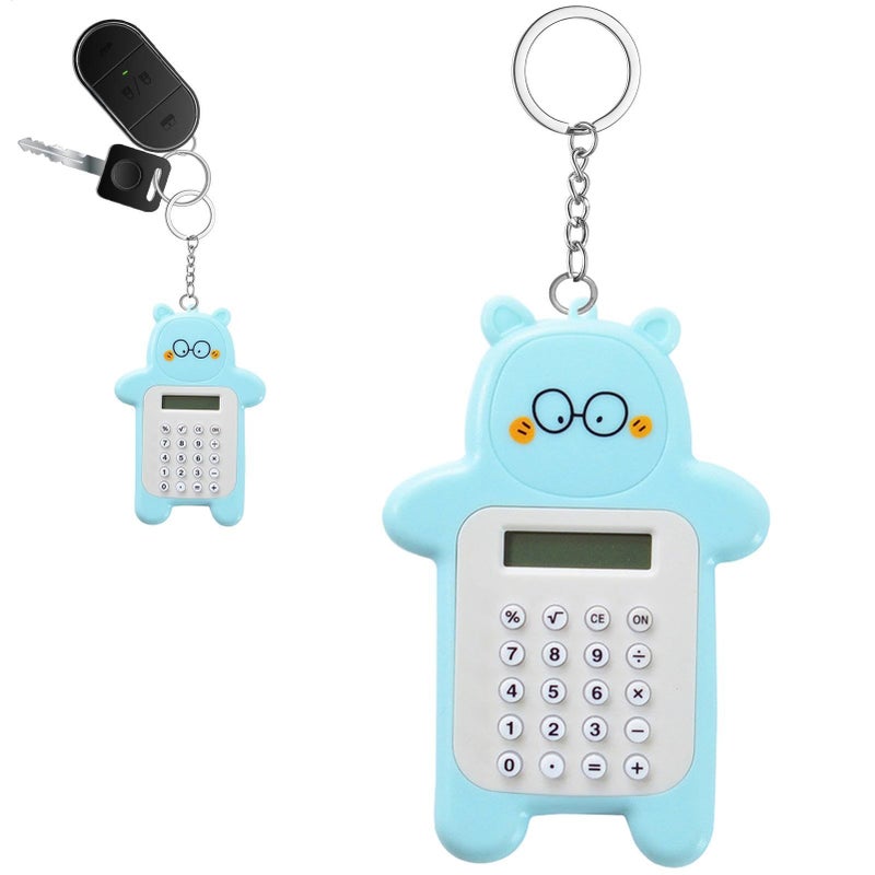 Bear Model Portable Cartoon Calculator Keychain Pendant Backpack Accessory - Image 2