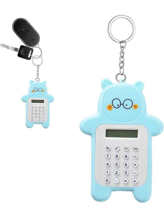 Bear Model Portable Cartoon Calculator Keychain Pendant Backpack Accessory - Image 1
