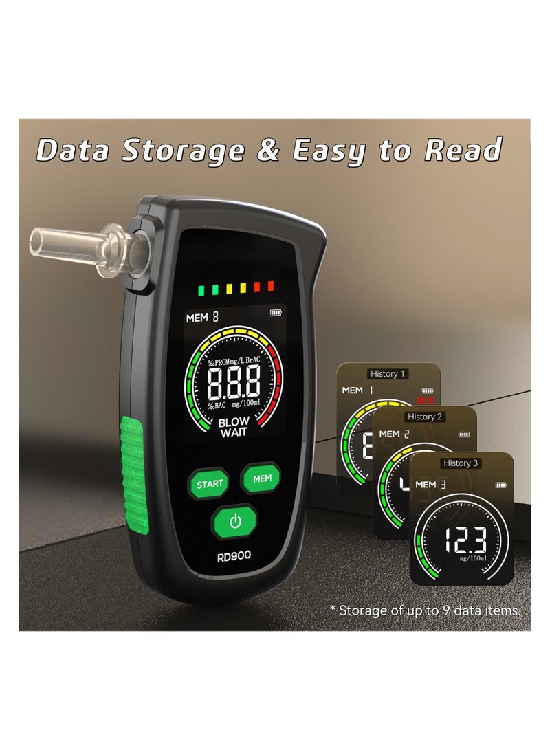 High Precision Portable Breathalyzer - LCD Alcohol Tester for Personal and Professional Use, Accurate Breath Analyser with Multiple Testing Standards, Fast and Accurate Breathalyzer for Safe Driving - Image 5