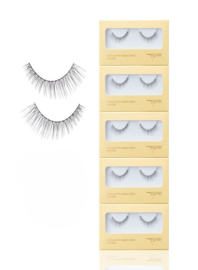 Piccasso EYEME Eyelash NO.31 - 5 Pack Set, Flared & Voluminous False Eyelashes, Wispy Cat Eye Lashes for an Open-Eye Effect, Lightweight & Soft for All-Day Wear, K-Beauty - Image 1