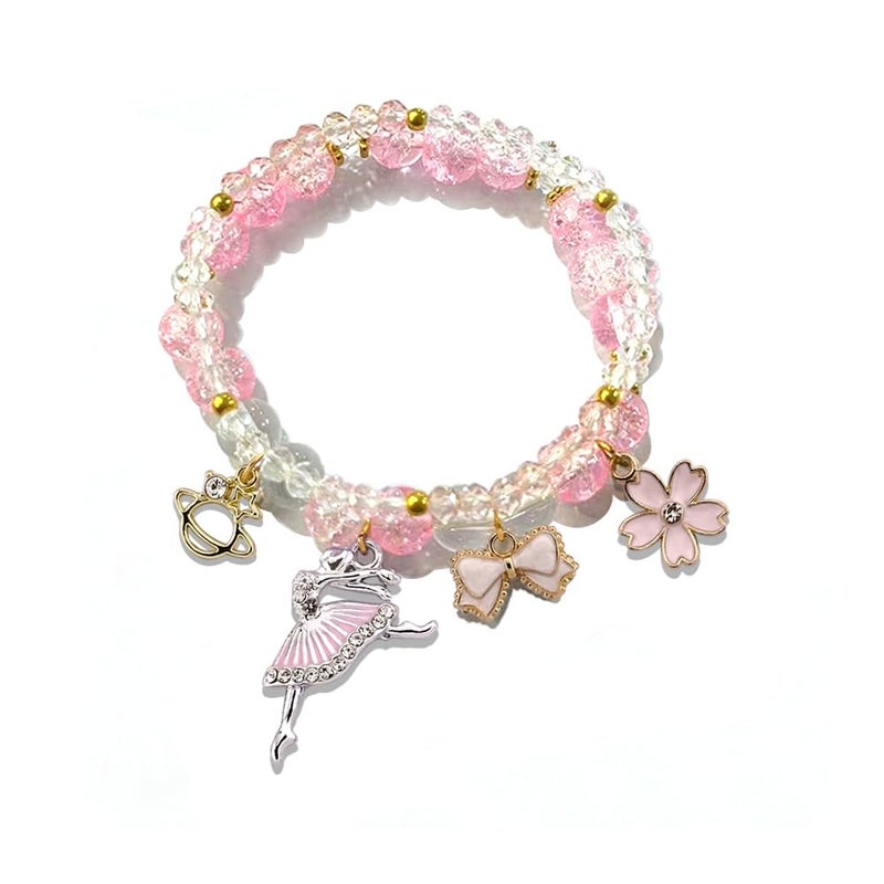 kepvrio Dance Recital Gifts Cute Ballerina Dance Beaded Bracelet Ballet Recital Dancer Gifts - Image 1