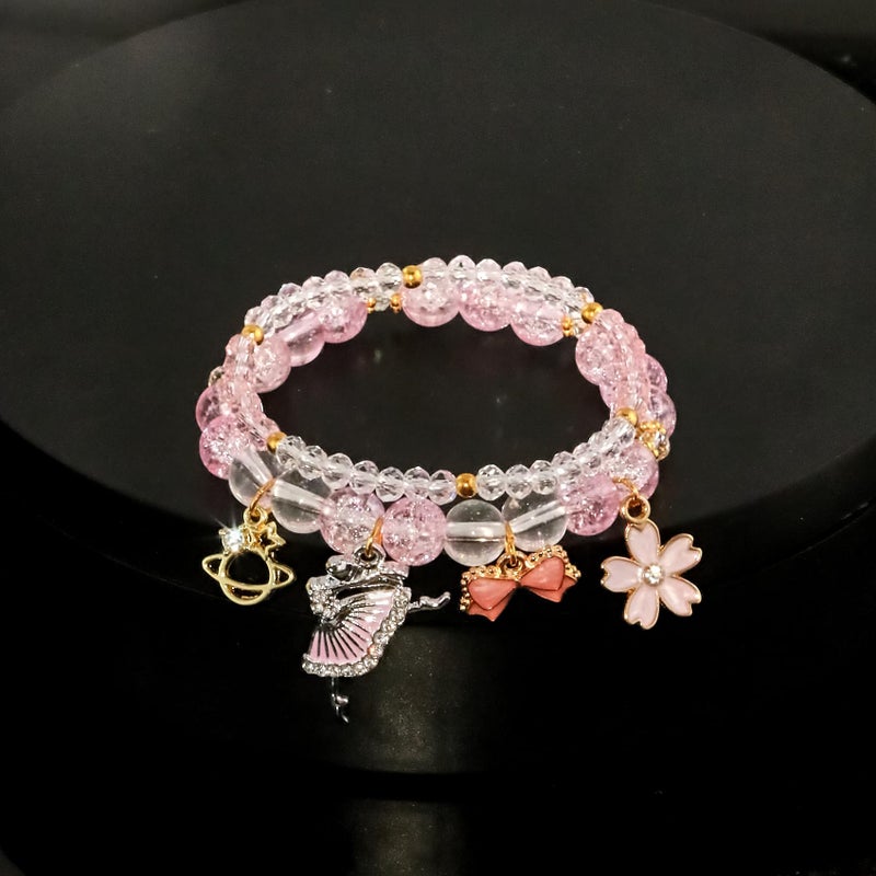 kepvrio Dance Recital Gifts Cute Ballerina Dance Beaded Bracelet Ballet Recital Dancer Gifts - Image 5
