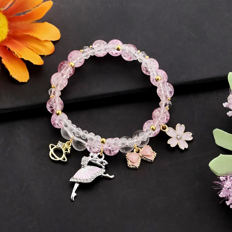 kepvrio Dance Recital Gifts Cute Ballerina Dance Beaded Bracelet Ballet Recital Dancer Gifts - Image 2
