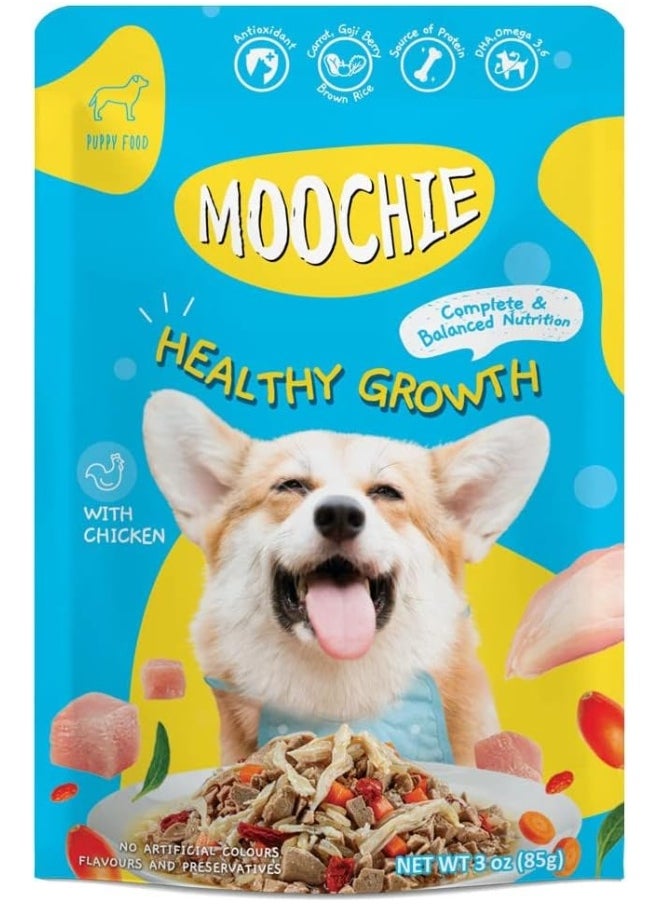MOOCHIE Puppy Casserole With Chicken - Healthy Growth Pouch 85G  - Image 1
