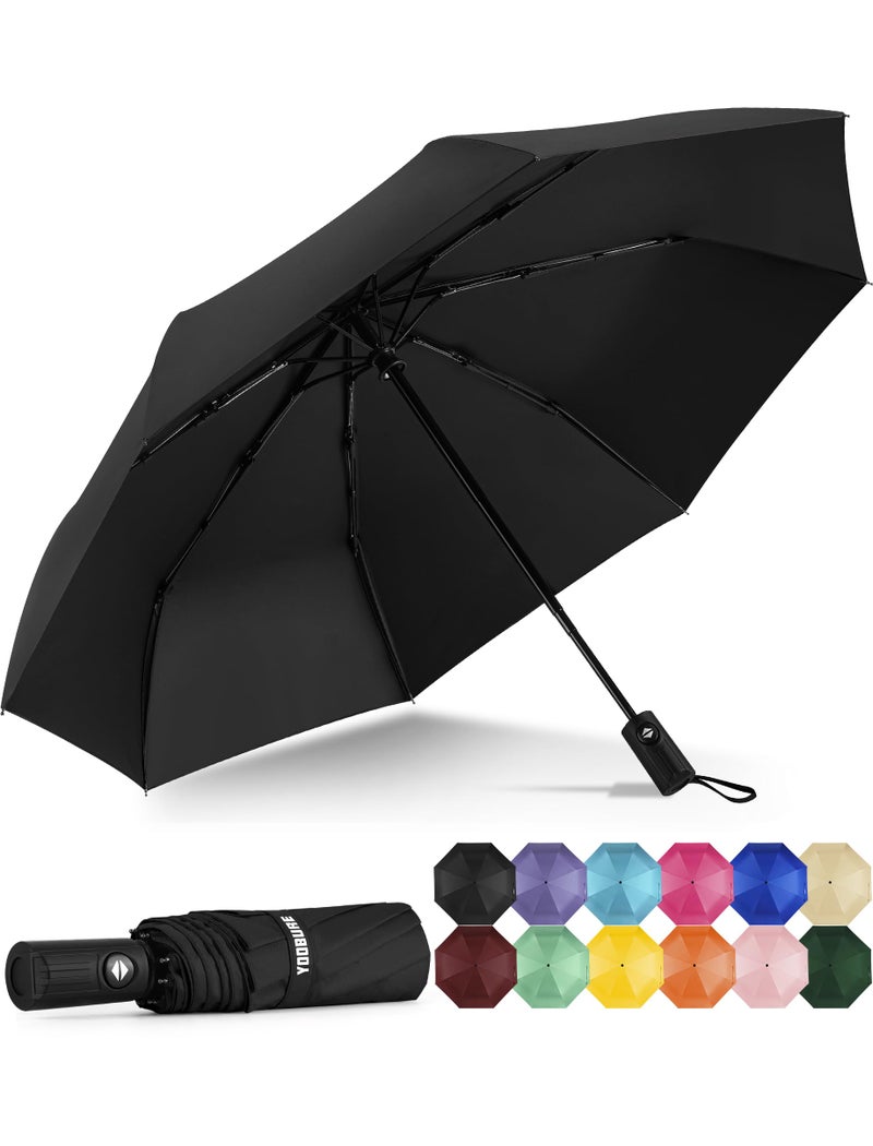Yoobure Windproof Travel Umbrella - Automatic Umbrellas for Rain, Compact Folding Umbrella with UV Protection, Lightweight Portable Design for Backpack/Walking/Car, Sun & Storm Ready - Image 1