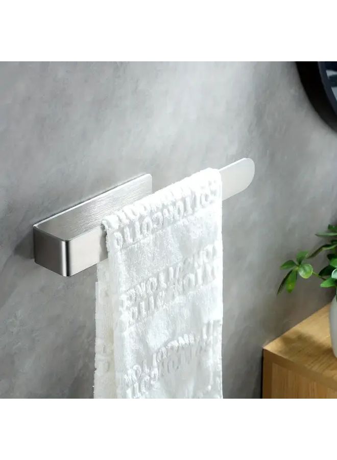 Heavy Duty SUS304 Stainless Steel Brushed Silvery Towel Bar Wall Mounted Self Adhesive No Drilling Required Towel Rack For Bathroom Kitchen Bedroom Dish Cloth Storage - Image 5