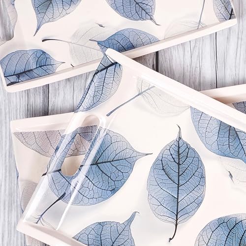 UPC U.P.C. Melamine Tray Set for Serving/Serving Tray Set of 3/ Premium Rectangular Printed Tray for Serving/Multi-Use Nashta Plate (Small, Medium & Large) - Image 3