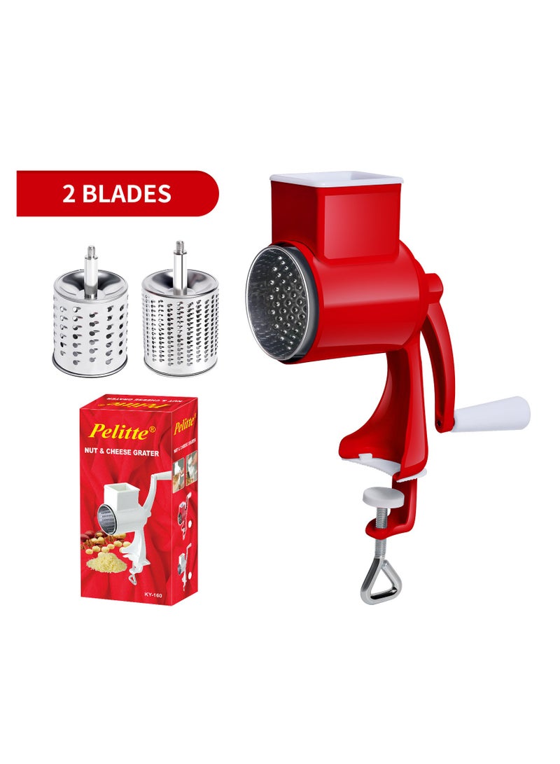 （Double Headed）Multi Functional Drum Grinder Cheese Shredded Nut Grinder  - Image 1