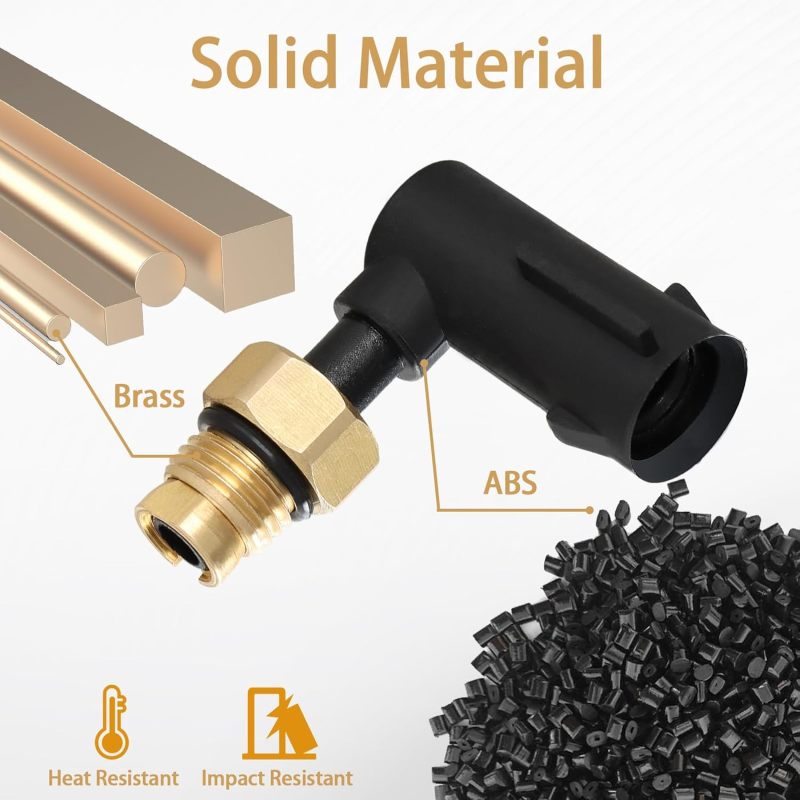Air Suspension Repair Kit: 2pcs Brass & ABS Plastic Direct Replacement - Restore Factory Performance Air Strut Repair Kit for 2011-2020 Grand Cherokee, Dodge Ram 1500 DIY Mechanics - Image 2