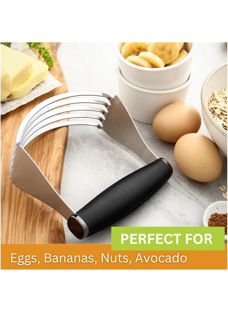KASTWAVE - Spring Chef Dough Blender For Baking, Heavy Duty Dough Cutter Tool, Stainless Steel Pastry Cutter Tool with Sharp Blades, Dough Mixer, Pastry Blender for Easy Mixing, Dishwasher Safe - XL - Image 1
