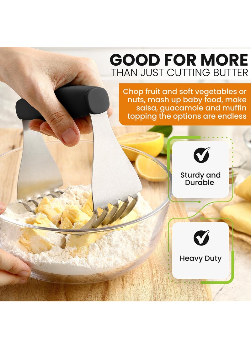 KASTWAVE - Spring Chef Dough Blender For Baking, Heavy Duty Dough Cutter Tool, Stainless Steel Pastry Cutter Tool with Sharp Blades, Dough Mixer, Pastry Blender for Easy Mixing, Dishwasher Safe - XL - Image 1