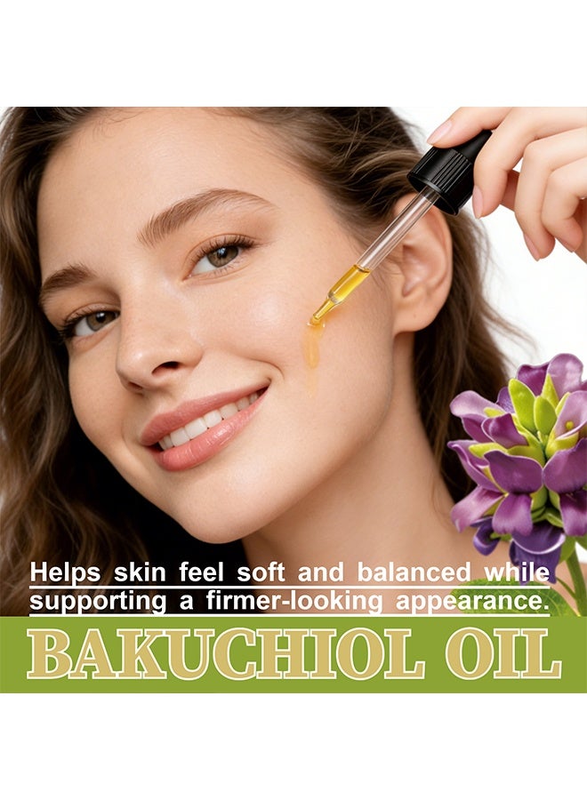 QINGLING Pure Bakuchiol Facial Care Oil, Plant Derived Gentle Hydrating Serum Oil for Daily Skin Moisturizing & Smoothing 60ml - Image 3