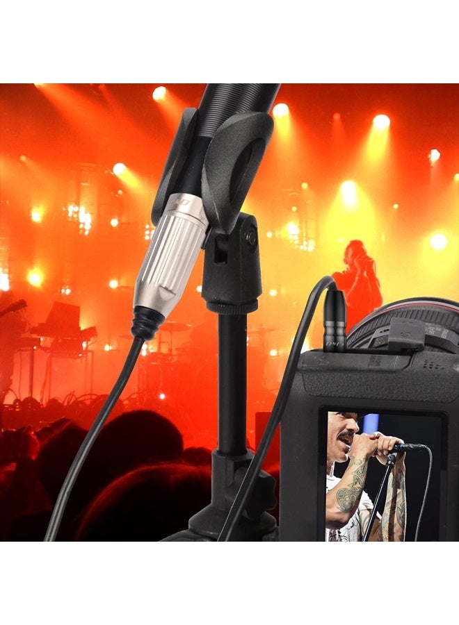 JD كابل ميكروفون XLR إلى 3.5 مم، XLR أنثوي محاط بـ PVC إلى 3.5 مم 1/8 بوصة TRS ذكر كابل متوازن XLR إلى TRS 1/8 بوصة محول لكاميرا DSLR، بطاقة صوت الكمبيوتر، 6 أقدام - Image 5