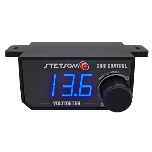 Stetsom 4in1 - Universal Bass Knob with Voltmeter, Gain Control + On/Off Switch + High to RCA Input Converter, Blue LED Display, One Touch On/Off Display, Continuous Touch On/Off Amplifier - Image 5