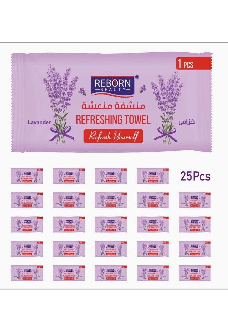 REBORN - A refreshing Wet Towel With Lemon Scent 25 Pieces And A Refreshing Towel With Lavender Scent 25 pieces - Image 1