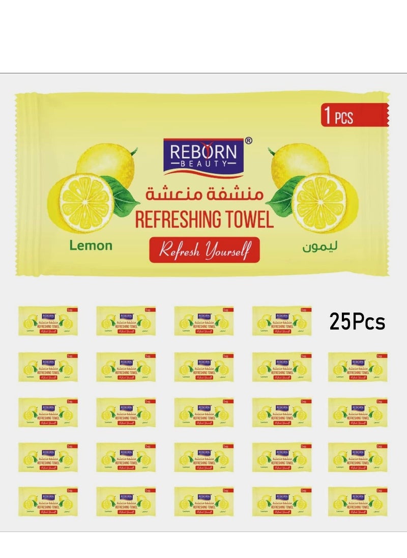 REBORN - A refreshing Wet Towel With Lemon Scent 25 Pieces And A Refreshing Towel With Lavender Scent 25 pieces - Image 1