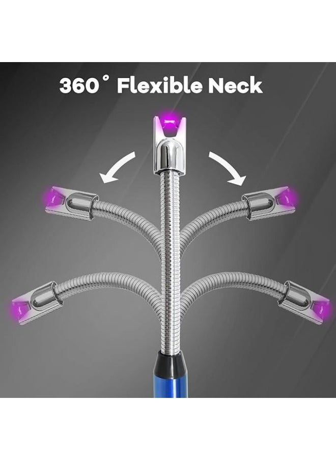 هابي هوم ولاعة كهربائية، ولاعة قابلة لإعادة الشحن بمنفذ USB C مع مفتاح أمان، ولاعة إلكترونية طويلة مقاومة للرياح بدون لهب للشموع والشواية وموقد الغاز والمطبخ والتخييم-ذهبى  - Image 3