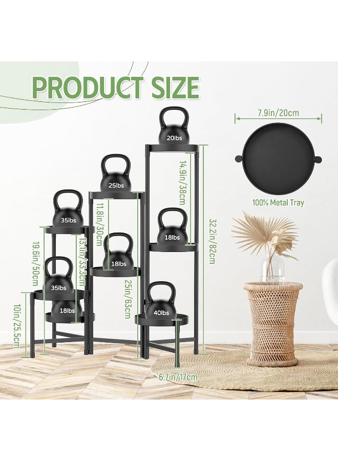 Generic 8 Tier Plant Stand Indoor Tall, Tiered Plant Stands Outdoor for Multiple Plants, Corner Metal Folding Flower Display Holders Rack Shelf for Window Porch Garden, Black  - Image 5