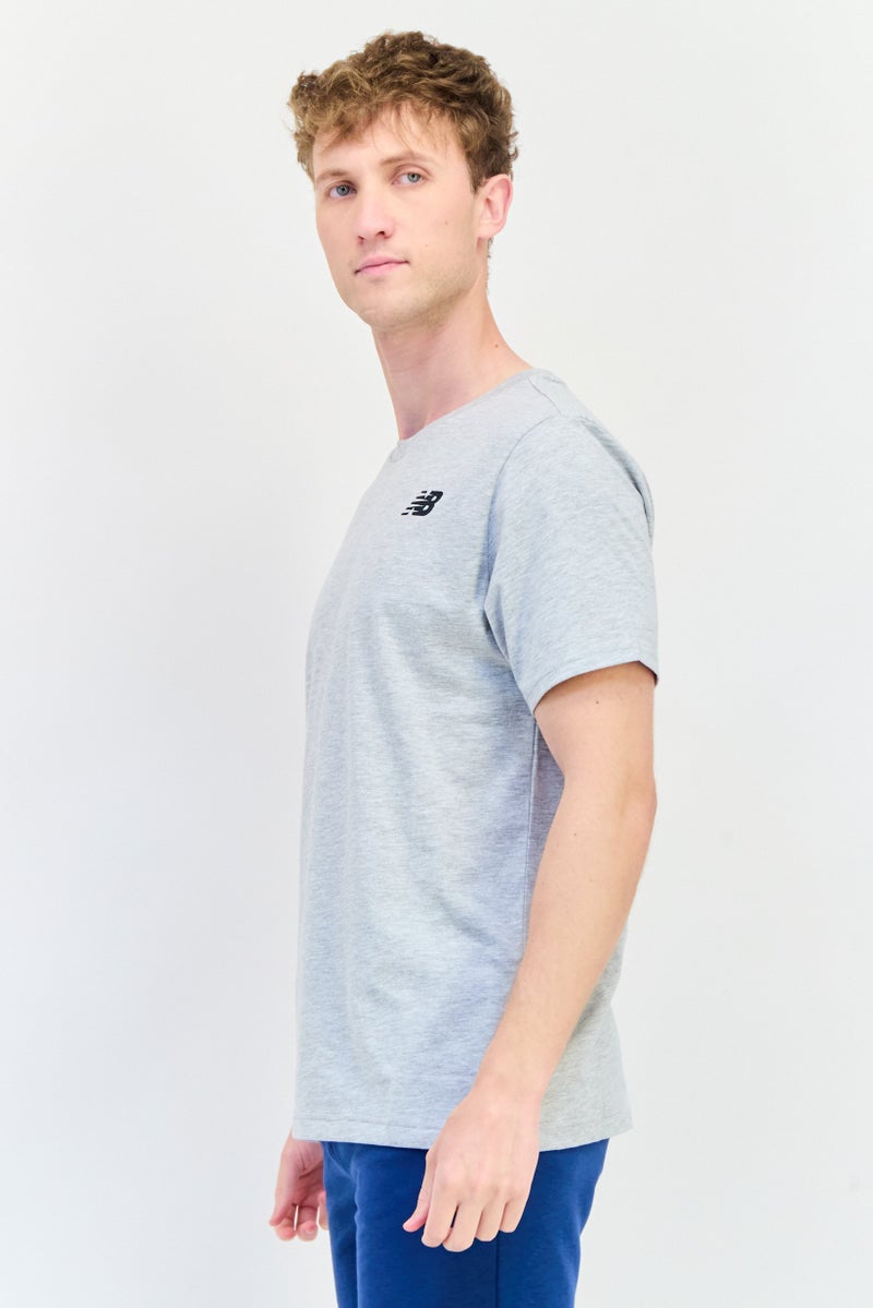 New Balance Men Sportswear Fit Short Sleeves Training T-Shirt, Light Grey - Image 2