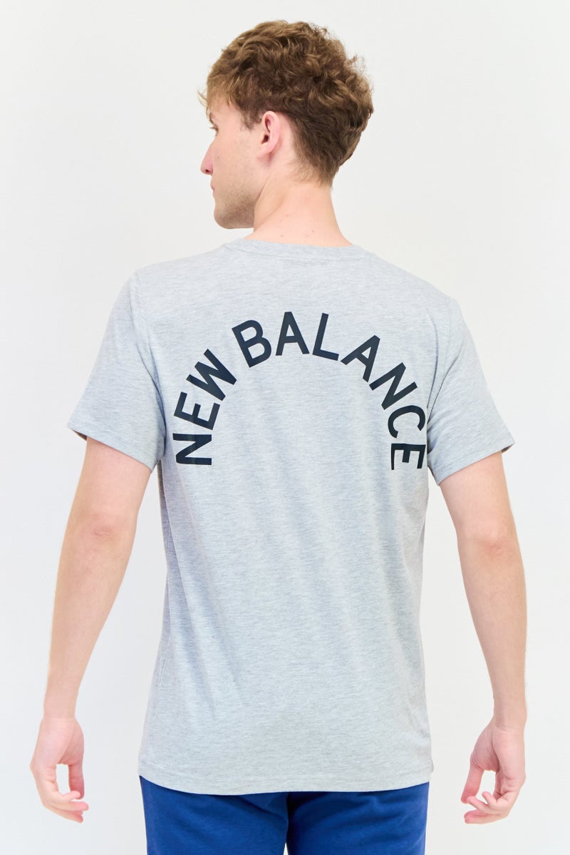 New Balance Men Sportswear Fit Short Sleeves Training T-Shirt, Light Grey - Image 3
