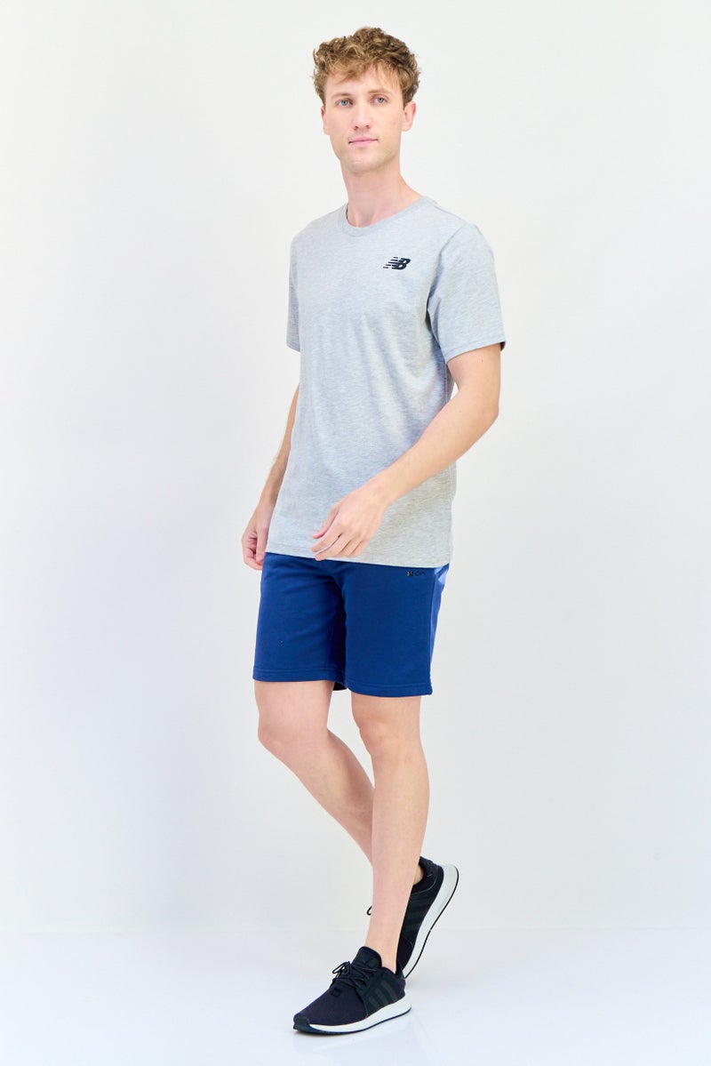 New Balance Men Sportswear Fit Short Sleeves Training T-Shirt, Light Grey - Image 4