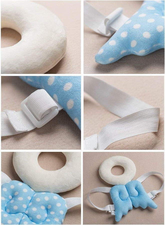 Akshify Baby Head Protector Safety Cushion for Toddlers - Soft Cotton Back Head Protection Pad with Adjustable Straps, Anti-Fall Safety Pillow for Crawling & Walking Babies (Multicolor) - Image 3