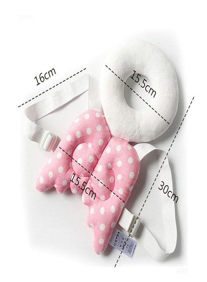 Akshify Baby Head Protector Safety Cushion for Toddlers - Soft Cotton Back Head Protection Pad with Adjustable Straps, Anti-Fall Safety Pillow for Crawling & Walking Babies (Multicolor) - Image 2