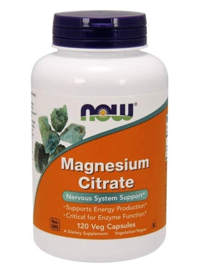 now سيترات المغنيسيوم 120 كبسولة نباتية - Image 1